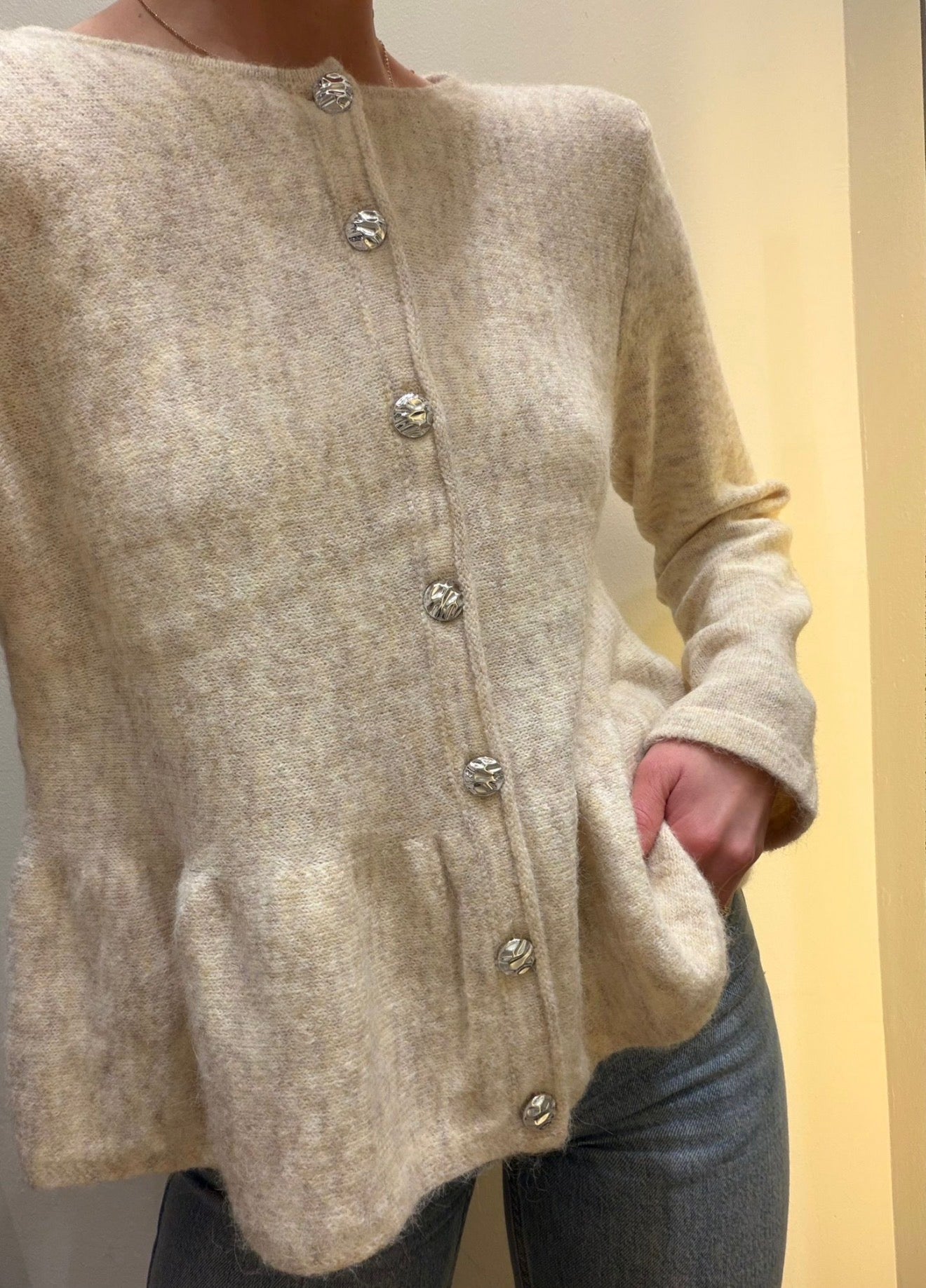 PCPINGE Knit Cardigan - Birch